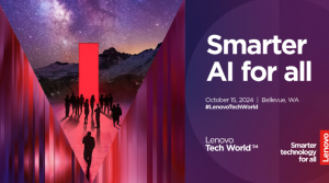 What's next for AI? Join us October 15, 2024 at #LenovoTechWorld to hear top industry leaders discuss the future of AI innovation for all. Learn more: https://lnv.gy/3ZxcPr5 (Graphic: Business Wire)