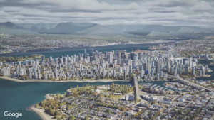 Google 3D Tiles of Vancouver, enabled through Cesium technology, that will be available within iTwin. (Photo: Bentley Systems)