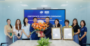 FPT Software received the ISO 45001 certification from CPG Global during the certification award ceremony in Hanoi, Vietnam. (Photo: Business Wire)