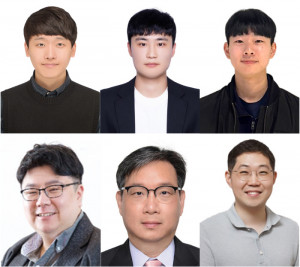 윗줄 왼쪽부터 서울대학교 재료공학부 이재환 박사, 김윤남 박사과정생, 퍼듀대학교 의공학과 이준상 박사. 아랫줄 왼쪽부터 서울대학교 재료공학부 강승균 교수, 단국대학교병원 재활의학과 현정근 교수, 아주대학교 기계공학과 강대식 교수