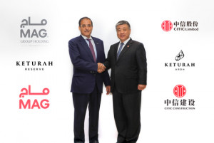 Moafaq A. Al Gaddah, Founder and Chairman of MAG Group Holding and Yang Jianqiang, Chairman of CITIC Limited. (Photo: AETOSWire)