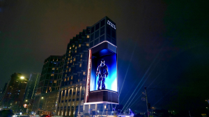 LED 전광판 전문 기업 애즈원이 해운대구에 위치한 그랜드조선 부산 호텔 외벽에 성공적으로 구축한 초대형 LED 디스플레이 ‘그랜드 조선 미디어’