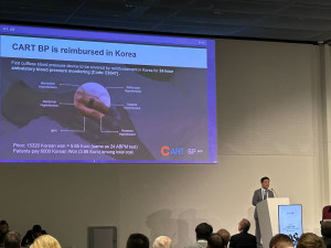 Professor Lee Hae-young during the ESH 2025 symposium in Milan, Italy (Photo: Sky Labs)
