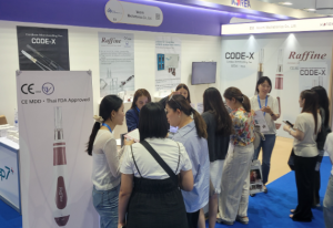 6월 25일~27일 태국 방콕에서 개최된 ‘Cosmoprof CBE Asean Bangkok’ 전시회의 우리메카 부스 전경