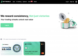 Bittworld Exchange Main page