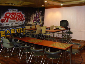 TCG 전문샵 미카엘G프로젝트 전경. 서울시 광진구 구의강변로 52 영풍빌딩 2층에 위치한다.