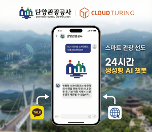 단양관광공사가 꿈많은청년들의 생성형 AI 솔루션 ‘클라우드튜링’을 기반으로 관광객들에게 24시간 맞춤형 안내 서비스를 제공하는 스마트 관광 챗봇을 개발해 본격적인 운영에 돌입했다
