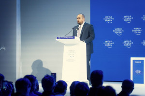 HE Faisal F. Alibrahim, Saudi Arabia’s Minister of Economy and Planning, announces that the Kingdom will host the World Economic Forum Global Collaboration and Growth Meeting in Jeddah in April 2026 (Photo: AETOSWire)