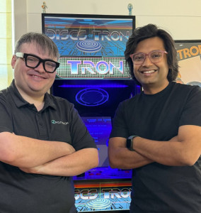 Thomas Sohmers (L), CTO and cofounder, and Mitesh Agrawal (R), CEO of Positron AI (Credit: Kavita Agrawal)