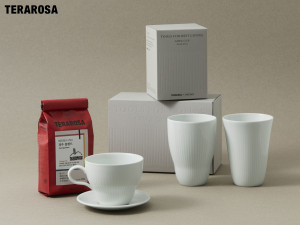 테라로사X무자기 기와 컵(BubbleCalm) 기와 머그+소서 세트