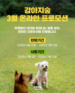 강아지숲 3월 온라인 프로모션 포스터