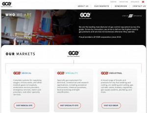 GCE’s new website, gascontrol.com, provides a streamlined, market-focused experience across the GCE Specialty, GCE Medical, and GCE Industrial product portfolios.