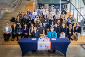 왼쪽부터 서울미디어대학원대학교 한희 총장, 다코타주립대학교 호세마리 그리피스 총장