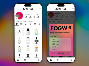 어코다 V2의 핵심 기능: 향기 MBTI ‘ScentID’ 프로필(왼쪽)과 공유 가능한 ‘센트아이디카드’(오른쪽)