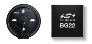 반프(BANF)의 iSensor(왼쪽)와 실리콘랩스의 BG22 블루투스 LE SoC(오른쪽)