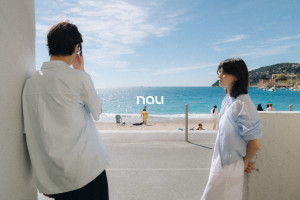 나우 ‘2026 썸머 컬렉션’ 화보(시어서커 셔츠 및 여성 베일 하이넥 자켓)