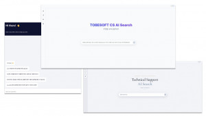 제품서비스·고객지원·해외지원 등 맞춤형 CS AI 화면(제공: 투비소프트)