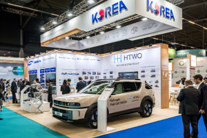 월드 하이드로젠 서밋 2026(World Hydrogen 2026 Summit & Exhibition) 한국관에 마련된 현대차그룹 부스