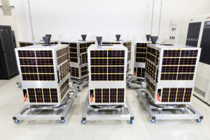 Seven flight model of GRUS-3 next-generation Earth observation microsatellites ©Axelspace