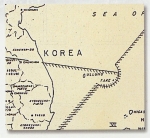 1946년 연합국최고사령부에서 전후 일본과 한국의 영역을 구분한 지도. 울릉도와 독도(TAKE)는 일본 영역에서 제외되어 한국의 영토임을 확인해주고 있다.
