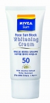 자외선과 외부유해환경으로부터 피부를 효과적으로 보호하고 깨끗하고 환한 피부로 가꾸어주는 얼굴 전용 자외선 차단제, 니베아 페이스 선 블록 화이트닝 크림 SPF50 •PA