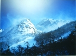 대상수상자인 김남순씨의 구룡연계곡에서 바라본 천화대