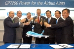 대한항공이 14일 파리에어쇼에서 A380 슈퍼 점보기에 장착할 엔진으로 미국 엔진얼라이언스(Engine Alliance)사의 GP7200을 선정, 23대(약3억불 규모)에 대한 구