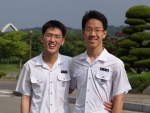 경상대학교 사범대학 부설중학교 김승현(오른쪽)·김강수 군.
