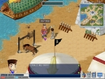 게임을 통해 정보통신 역사를 체험할 수 있는 가상체험관의 한 장면. 