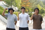 한국실업연맹 회장기 양궁대회에서 메달을 싹쓸이한 한일장신대 양궁부 컴파운드팀. 왼쪽부터 정의수, 최용희 신현규 선수