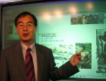 영남대 교수학습지원센터 스튜디오에서 인터넷강의 콘텐츠를 제작 중인 장면