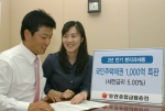 동양종합금융증권(www.MyAsset.com)은 15일부터 개인고객을 대상으로 2년만기 분리과세용 국채 1,000억을 선착순 판매한다.