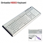 실버톤의 바디와 키가 깔끔한 느낌을 주는 Simbadda K6003 키보드