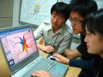 대입 수험생들이 ‘지니웨어 마인드맵’ (Genieware Mindmap)으로 논술공부를 하고 있다. 
