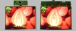새로 개발된 COG 형태의 LCD 패널(좌)과 기존 LCD 패널(우)