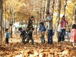 서울대공원 단풍풀장에서 즐거운 시간을 보내고 있는 가족들