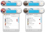넥슨의 게임 에이전트 서비스 <넥슨플러그>의 이미지. ‘카트’창과 ‘워록’ 창의 미니 모습과 창을 키웠을 때의 모습