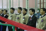 7-2라인 모듈동 현판을 제막하고 장면. 오른쪽부터 안주환 부사장(경영지원실장), 이지섭 부사장(ITD 센터장), LCD 총괄 이상완사장, 사원대표 김군일 선임, 장원기 부사장(H