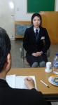 국어국문과에서 실시된 면접고사 장면.
