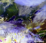 NOAA황사위성영상(11일 11시 8분)