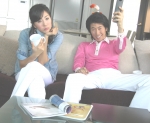 CF 촬영중인 고혜성의 모습