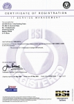 BSI에서 전달한 ISO20000 인증서
