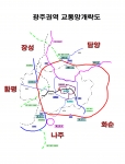 광주권역 교통망 개략도