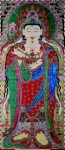 <통도사 괘불〉, 조선 1767년, 보물 1350호, 삼베에 색, 1204×493㎝, 통도사성보박물관 소장