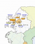 주요지구 공급물량도