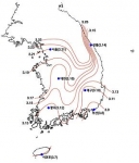 개나리 개화 예상도(일)