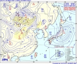 황사 일기도(3월 30일 12시 현재)
※ 붉은 점이 황사가 지상에서 육안으로 관측되고 있는 지점임
※ 노란색의 범위는 황사가 발원되는 건조지역임 