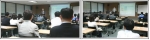 (주)신한아펙스 조문재 대표(왼쪽)와 (주)유니크대성의 박상범 이사가 설명회를 진행하고 있다