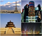 가장 인기있는 배낭여행지 유럽/일본/홍콩/중국(시계방향으로)