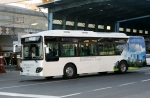 현대중공업에서 시험운행 중인 전기로 가는 하이브리드 버스. 
